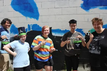 Q Youth community members at an event